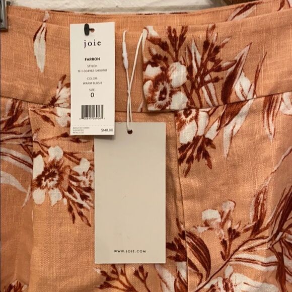 NWT JOIE Farrow Linen Floral Shorts - Picture 9 of 15